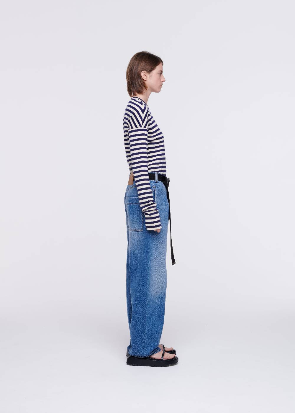 Plan C JEANS A GAMBA DRITTA Vendita Calda