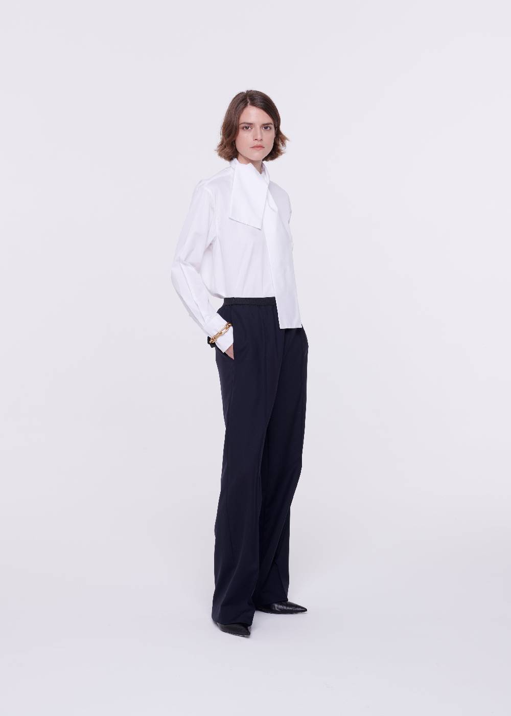 Plan C PANTALONI BLU DI LANA Vendita Economica