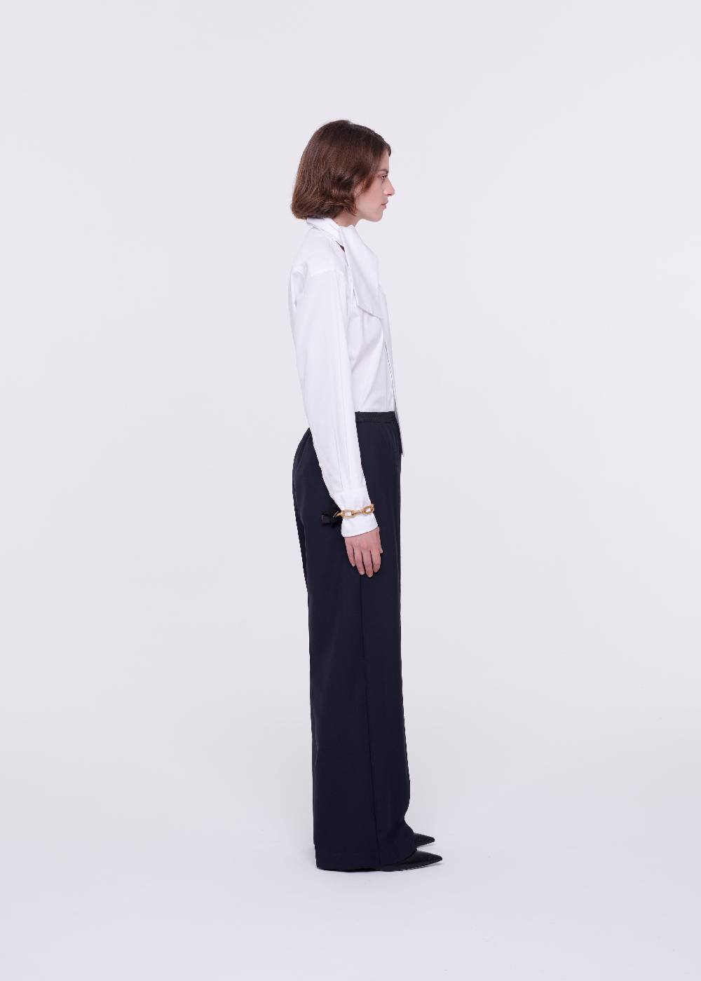 Plan C PANTALONI BLU DI LANA Vendita Economica