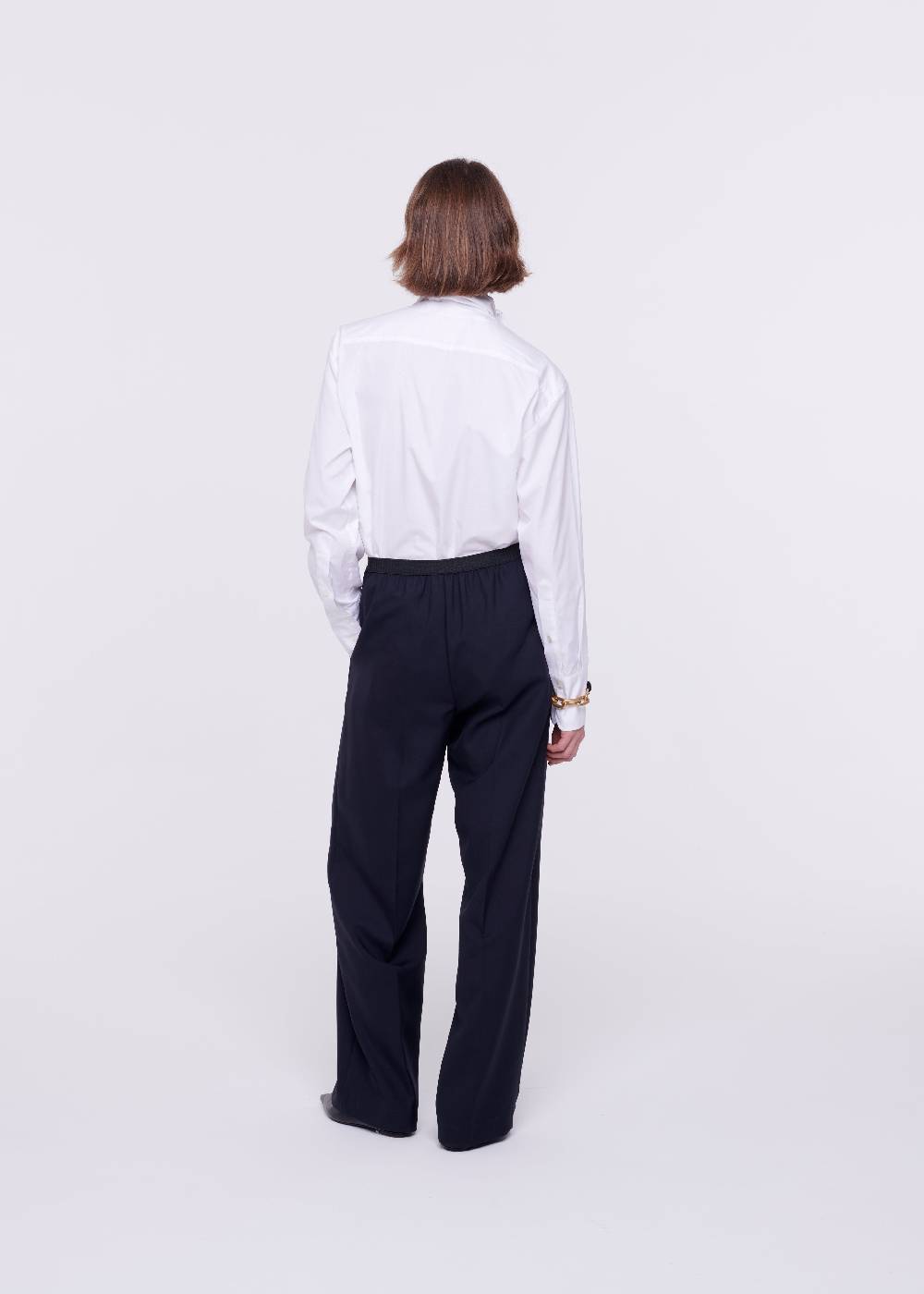 Plan C PANTALONI BLU DI LANA Vendita Economica
