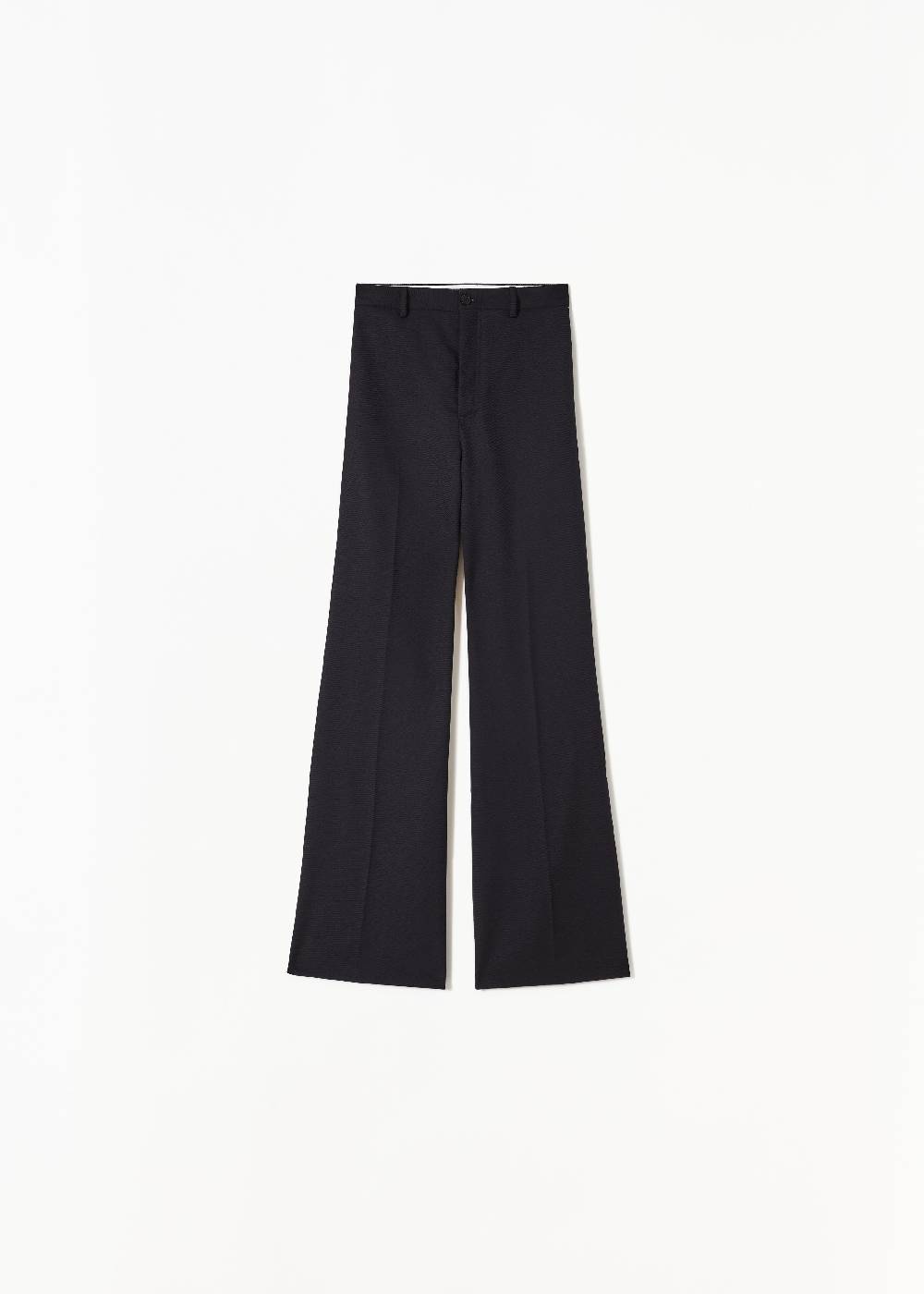 Plan C PANTALONI A GAMBA SVASATA IN LANA Saldi Di Fabbrica
