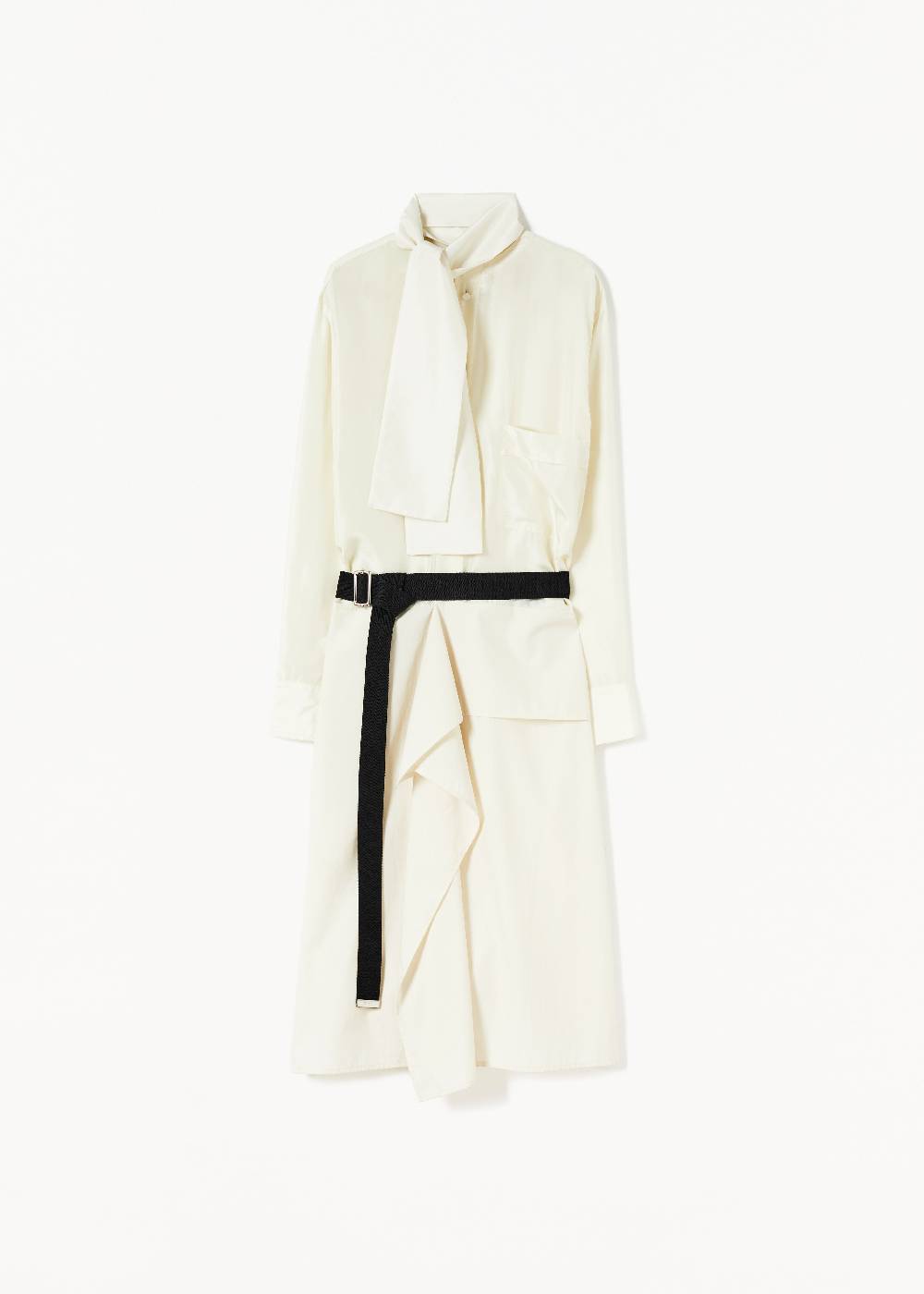 Plan C ABITO MIDI A PANNELLI CON FOULARD 2025