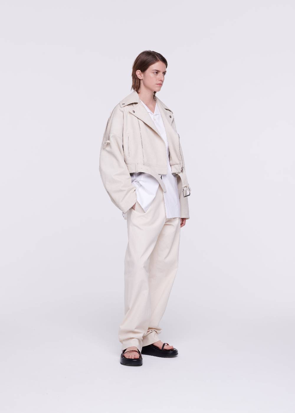 Plan C GIACCA BIKER IN PELLE Italia