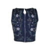 Poems Roma TOP RICAMATO PERLINE BLU 2025