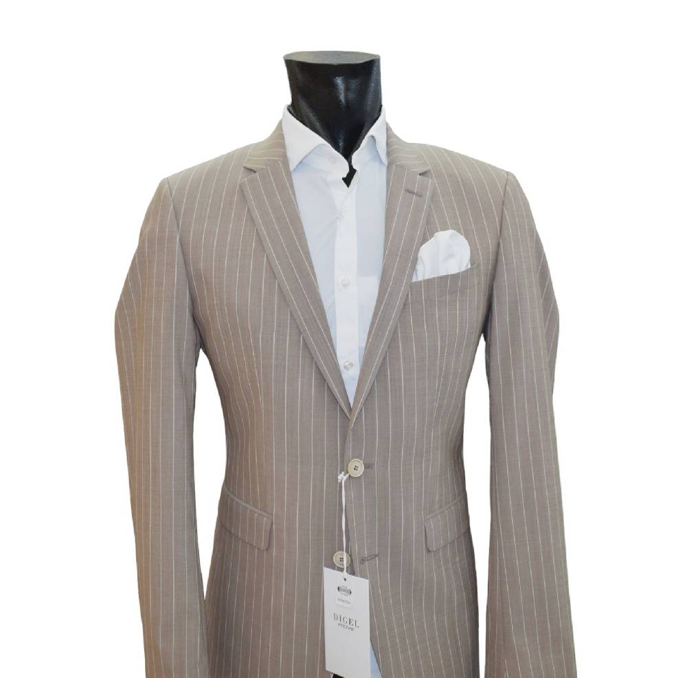 Digel Move Abito beige gessato digel in lana marzotto extra slim fit 2025