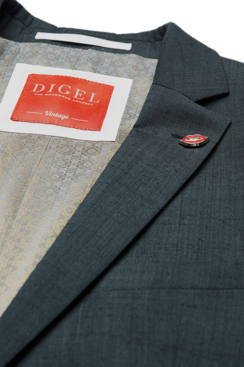 Digel Abito elegante verde scuro digel slim fit con gilet Italia