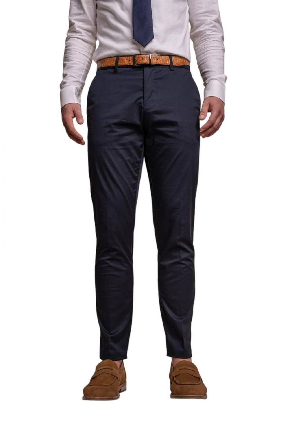 House of Cavani Abito blu navy cavani in cotone stretch sfoderato Soddisfazione Garantita