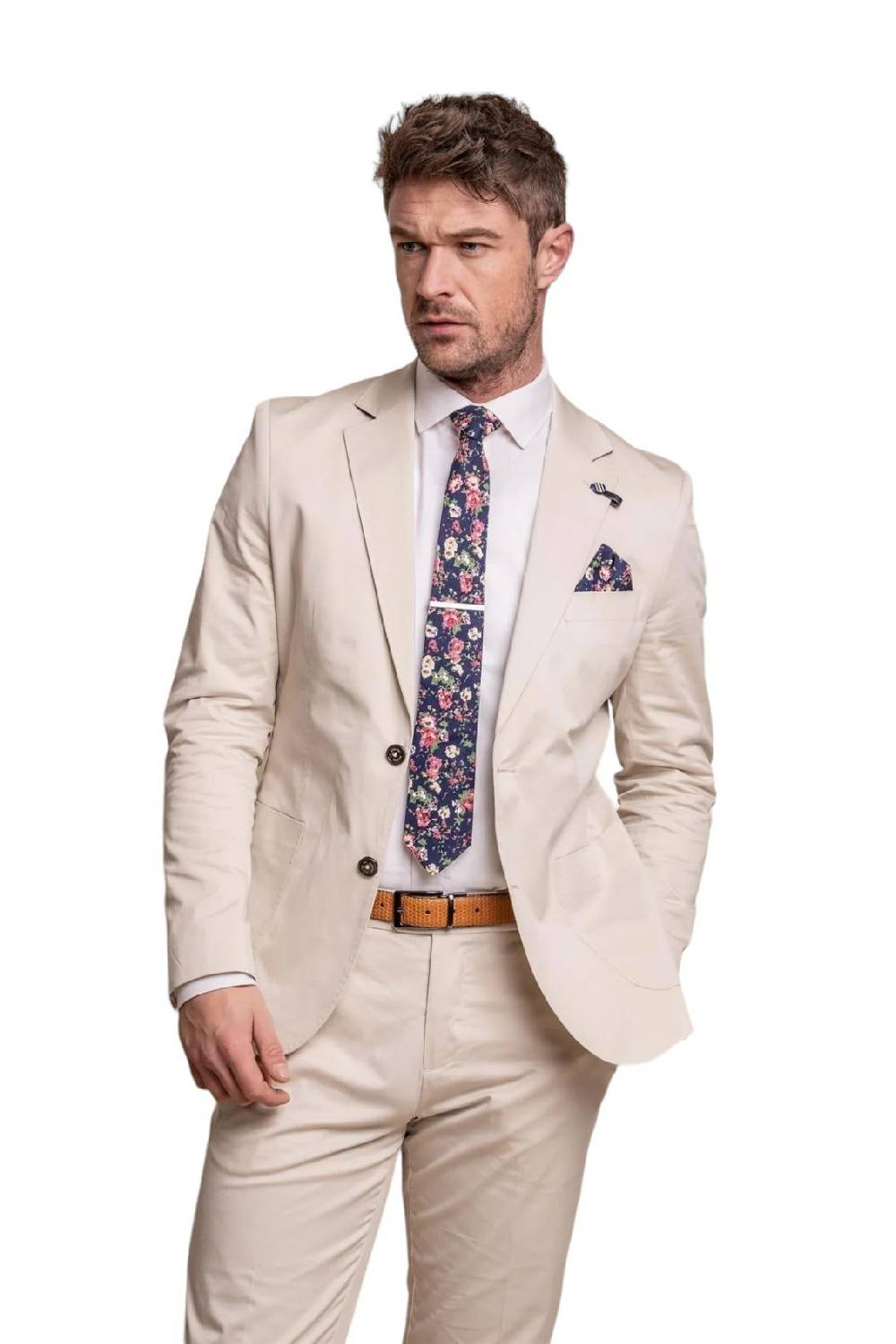House of Cavani Abito beige cavani in cotone stretch sfoderato Qualità Garantita