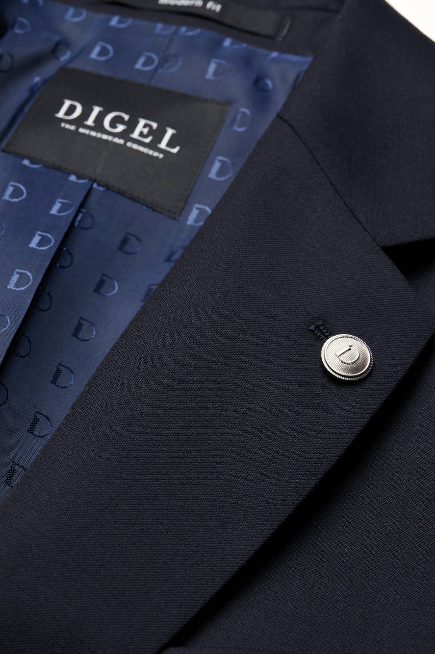 Digel Giacca blu scuro digel drop quattro lana reda super 110's Promozione Limitata