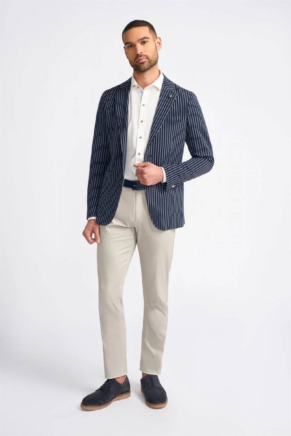 House of Cavani Giacca blazer blu gessata cavani slim fit Shopping Online