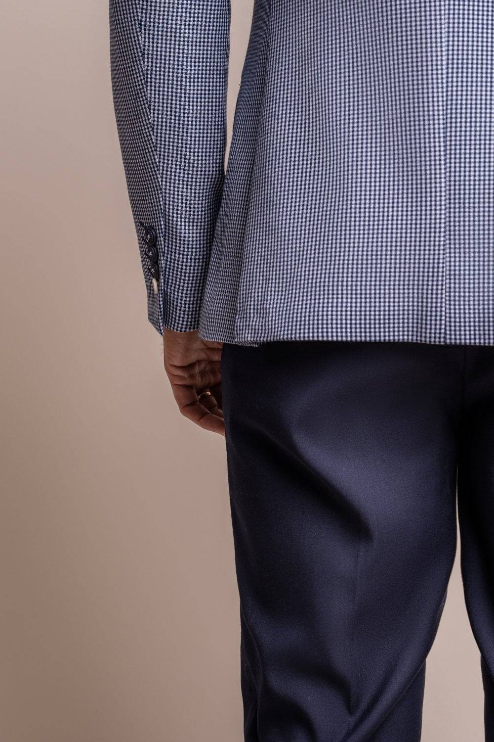 House of Cavani Giacca blazer cavani a quadretti blu stretch Presa