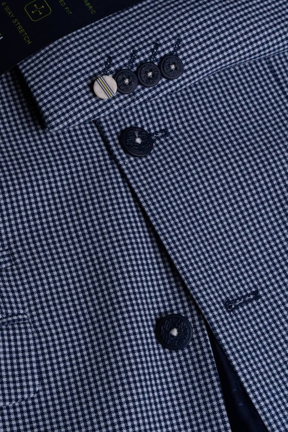 House of Cavani Giacca blazer cavani a quadretti blu stretch Presa