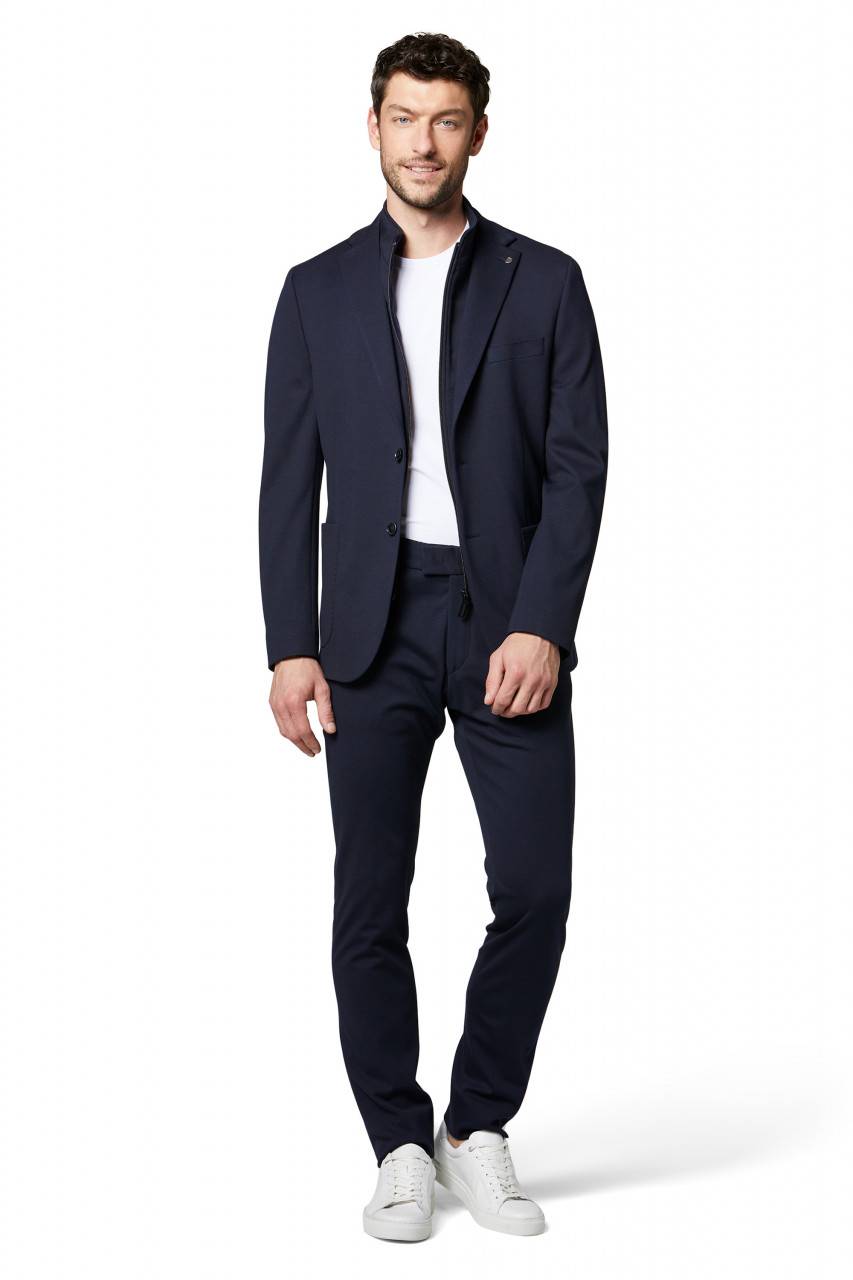 Digel Giacca digel blu in jersey drop quattro corto con pettorina staccabile Negozio