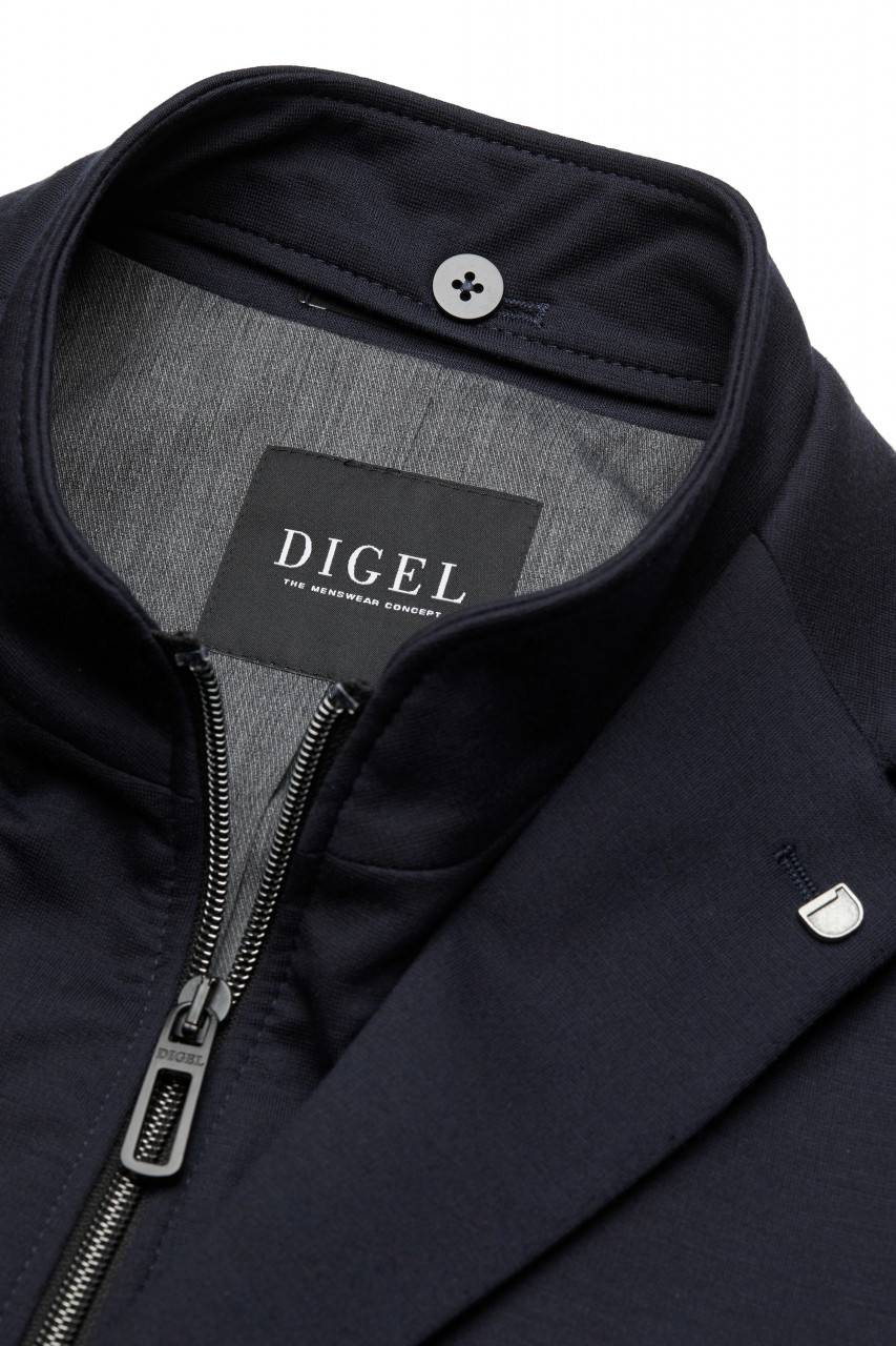 Digel Giacca blu in jersey modern fit digel con pettorina staccabile Economico