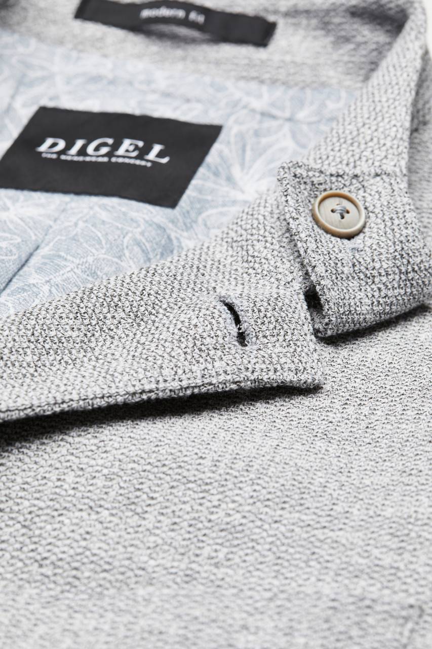 Digel Giacca digel grigio chiaro in jersey modern fit collo coreana Online