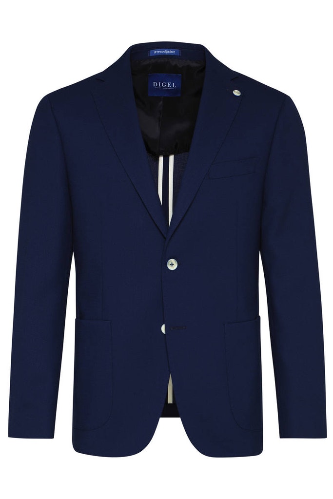 Digel Giacca blazer blu marine digel sfoderata drop quattro corto In Vendita