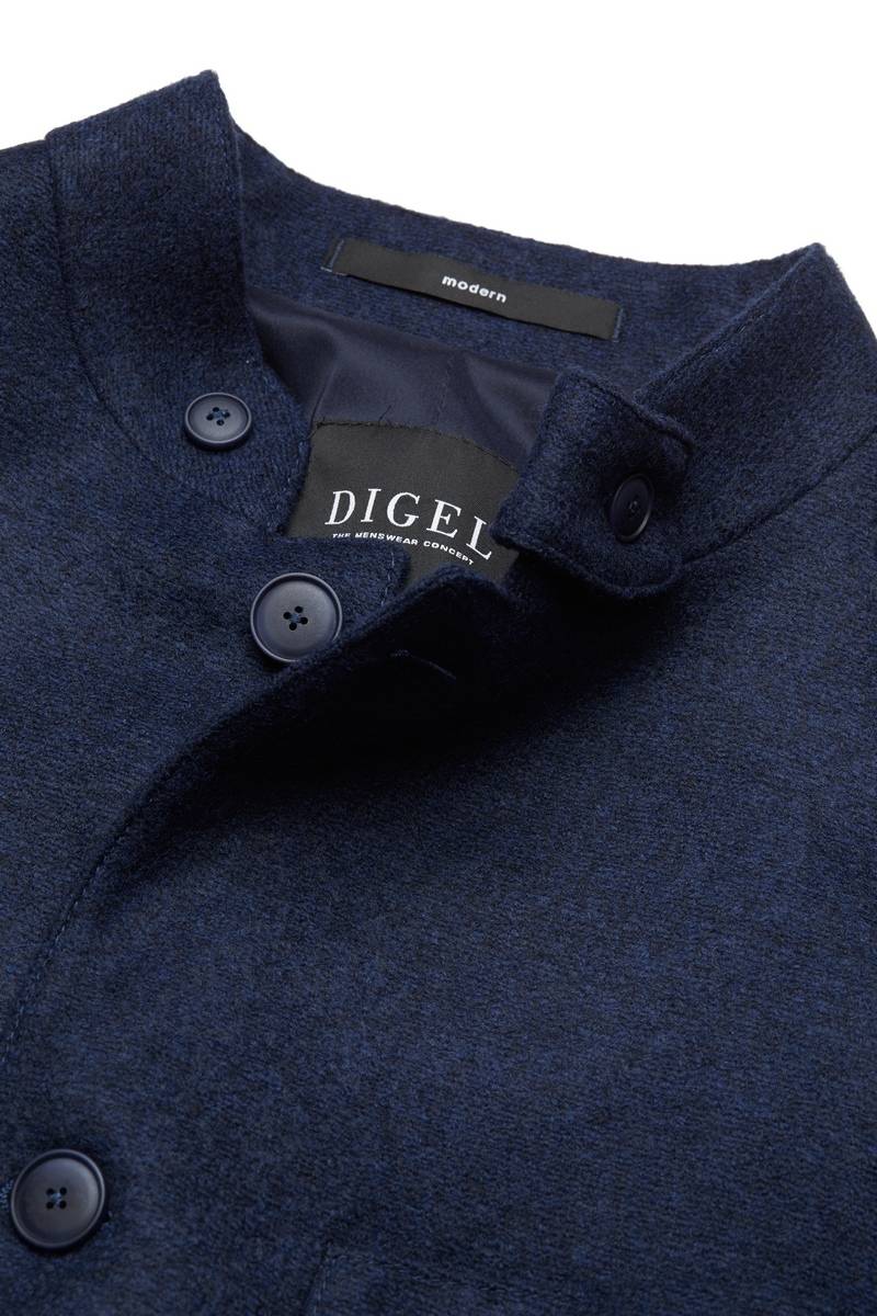 Digel Giacca blu in jersey digel collo coreana modern fit In Saldo