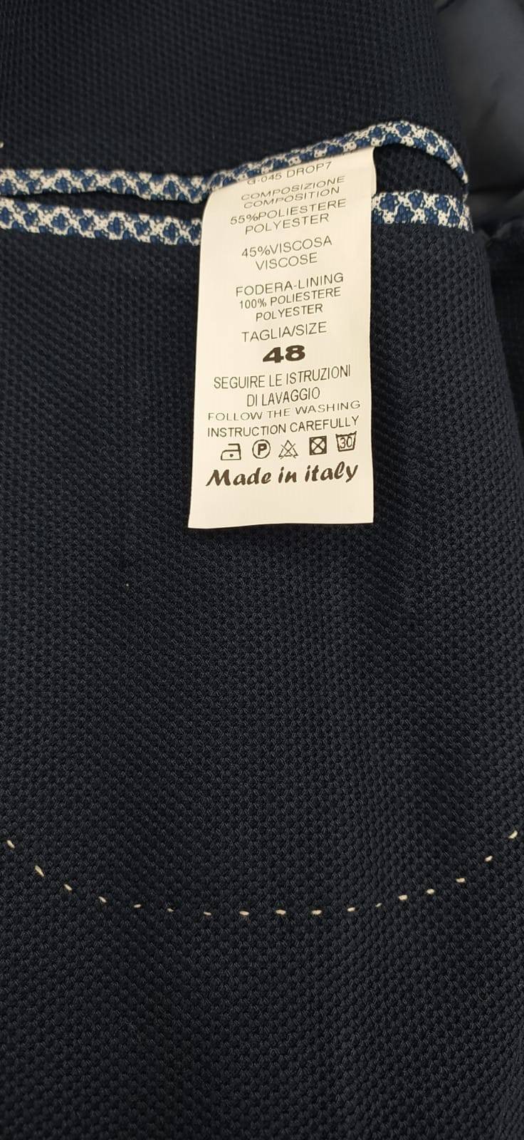 Framer Made in Italy Giacca framer informale blu sfoderata slim fit Moda