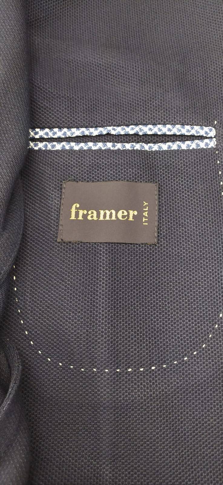 Framer Made in Italy Giacca framer informale blu sfoderata slim fit Moda