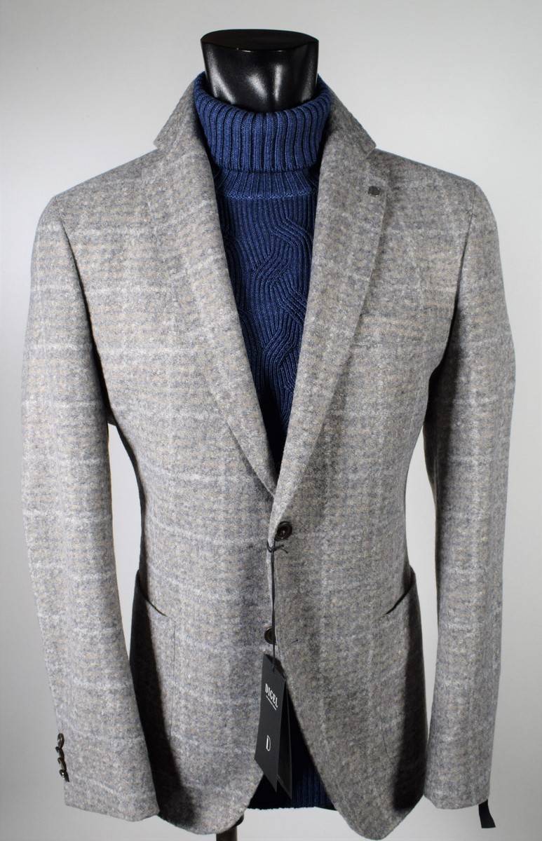 Digel Giacca beige a quadri digel in jersey sfoderata In Linea