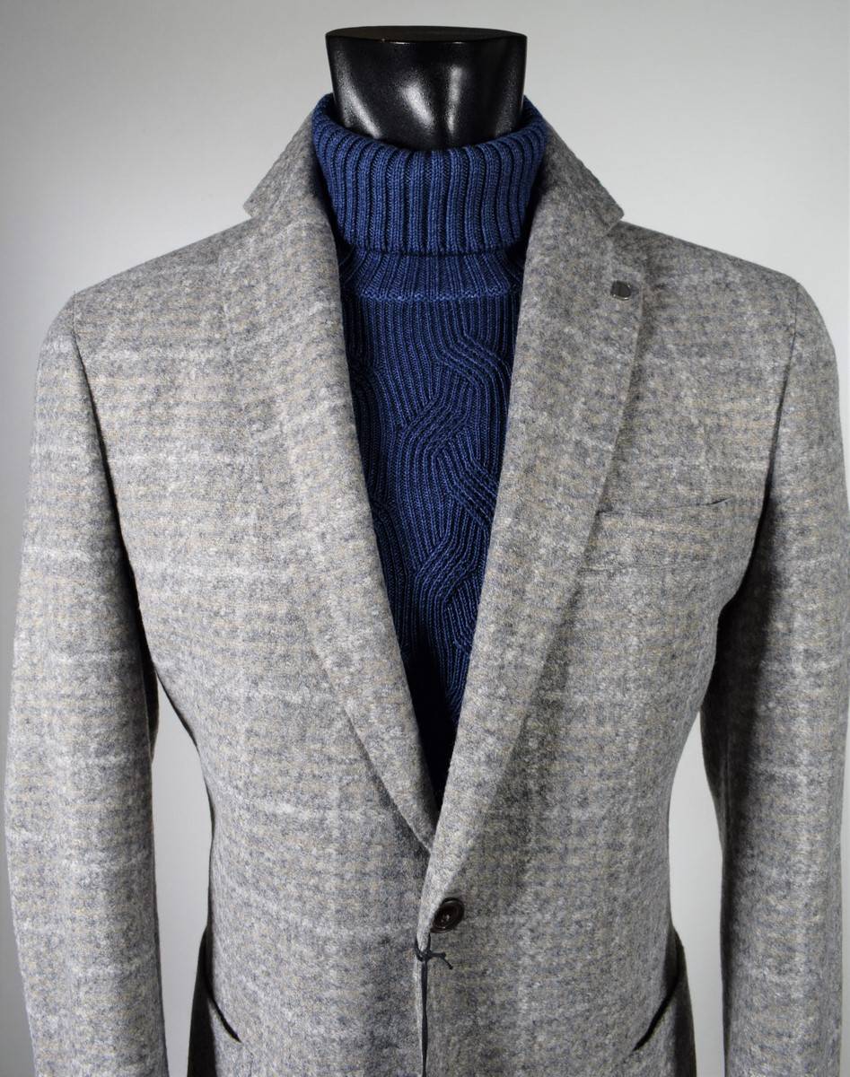 Digel Giacca beige a quadri digel in jersey sfoderata In Linea