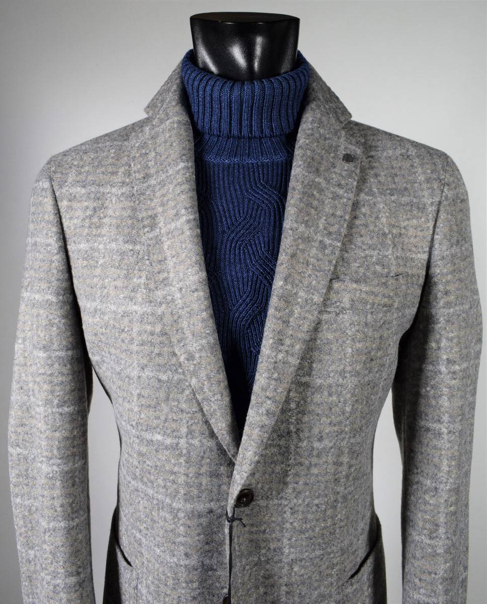 Digel Giacca beige a quadri digel in jersey sfoderata In Linea