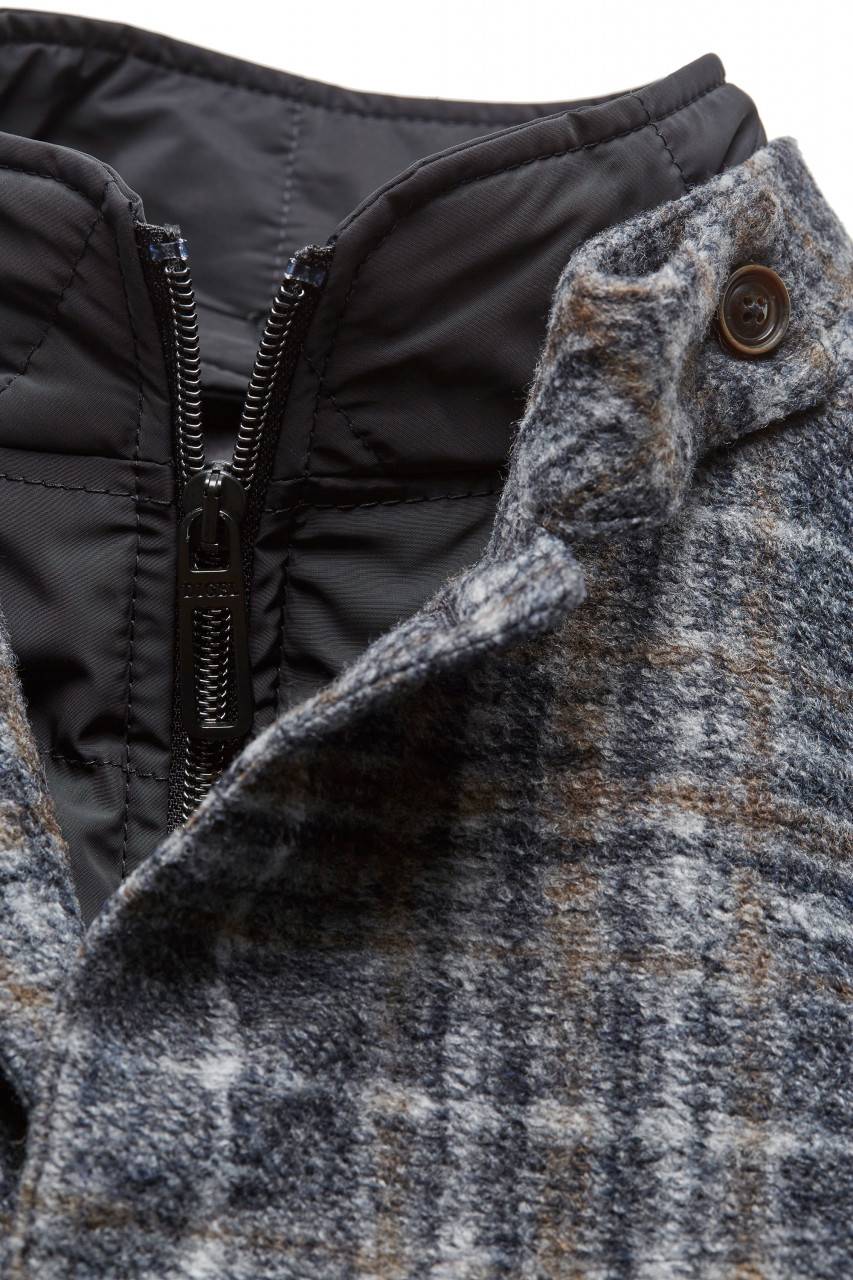 Digel Giacca digel slim fit grigio a quadri in jersey Qualità