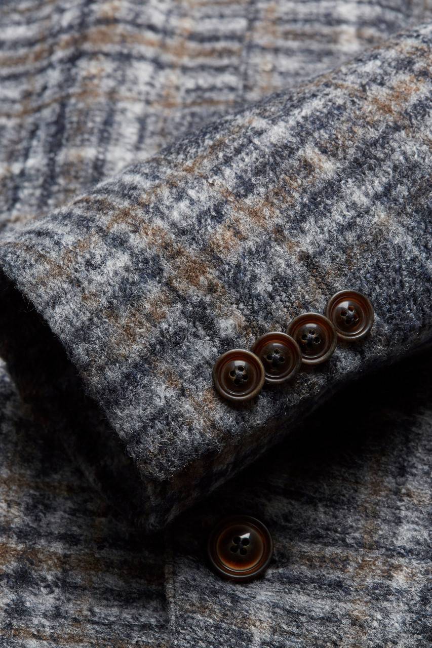 Digel Giacca digel slim fit grigio a quadri in jersey Qualità