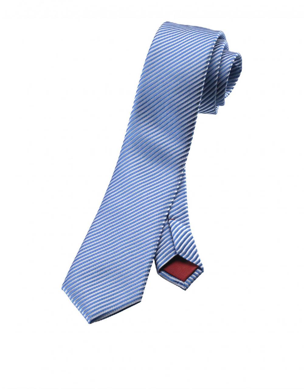 Olymp Cravatta slim regimental a righe in seta pura olymp in sei colori Promozione Limitata