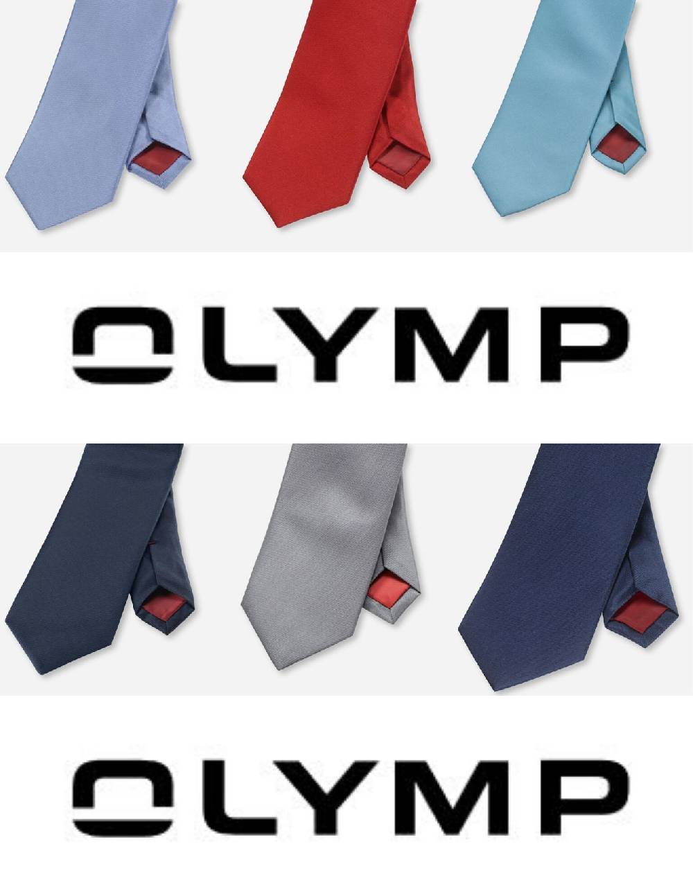 Olymp Cravatta classica in seta pura olymp in sei colori Convenienza
