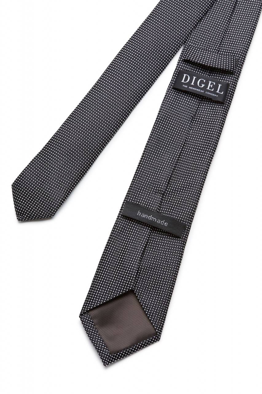 Digel Cravatta elegante digel nera in seta pura Presa