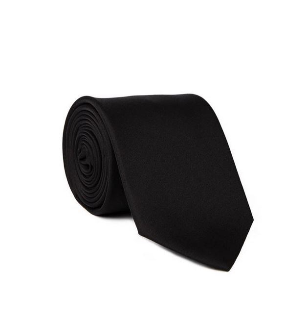 Digel Cravatta nera digel in seta pura Sconto