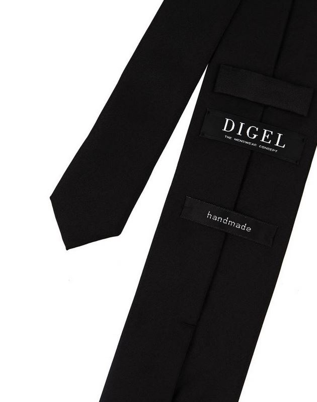 Digel Cravatta nera digel in seta pura Sconto