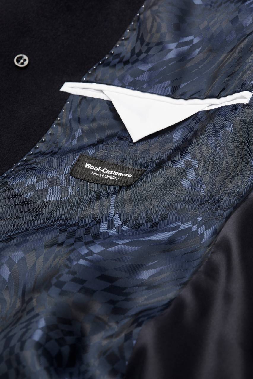 Digel Cappotto digel blu slim fit in misto cashmere In Vendita