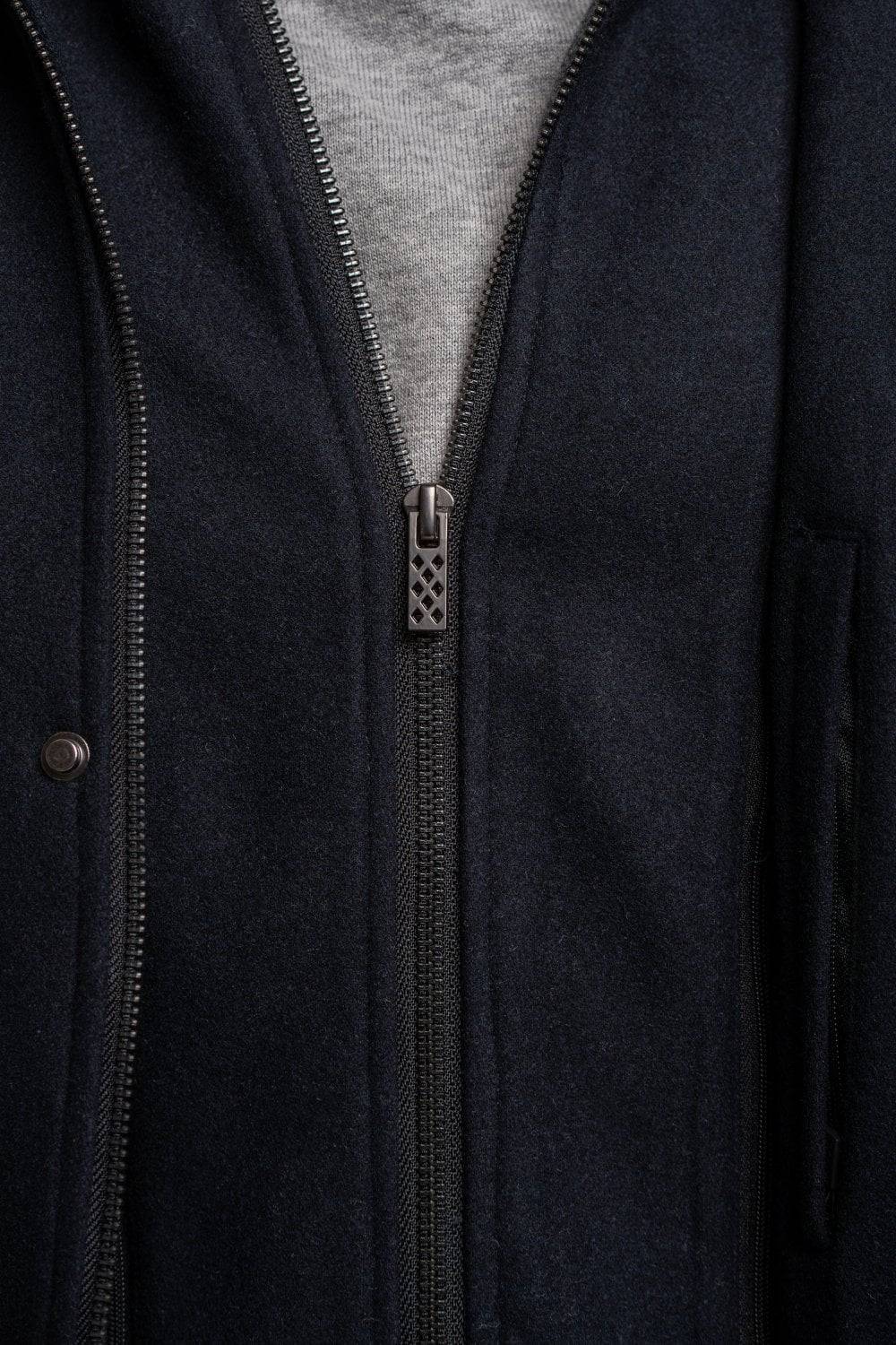 House of Cavani Cappotto cavani blu con cappuccio slim fit Hotsell
