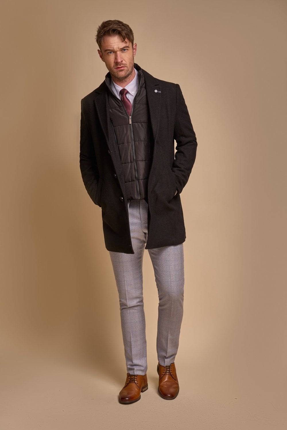 House of Cavani Cappotto cavani slim fit con pettorina anti vento staccabile Vendita Calda