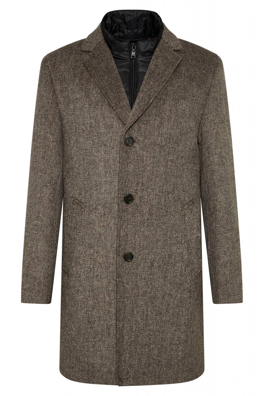 Digel Cappotto marrone digel con pettorina antivento staccabile Saldi Di Fabbrica