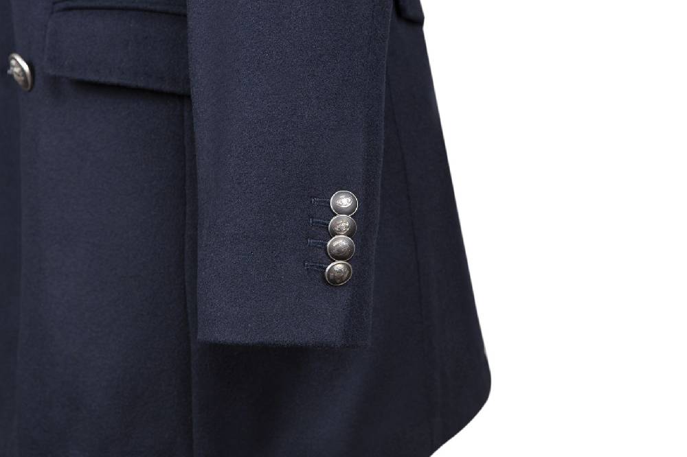 Simbols Cappotto blu doppiopetto sfoderato simbols misto cashmere Offerta speciale della fabbrica