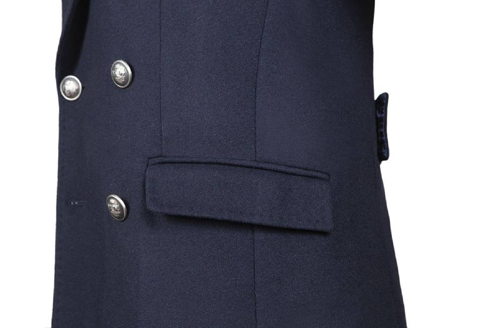 Simbols Cappotto blu doppiopetto sfoderato simbols misto cashmere Offerta speciale della fabbrica