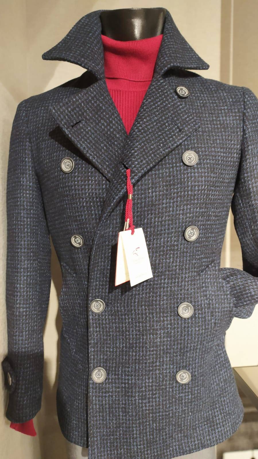 Falko Rosso Peacoat cappotto giaccone moda slim fit falko rosso Nuova