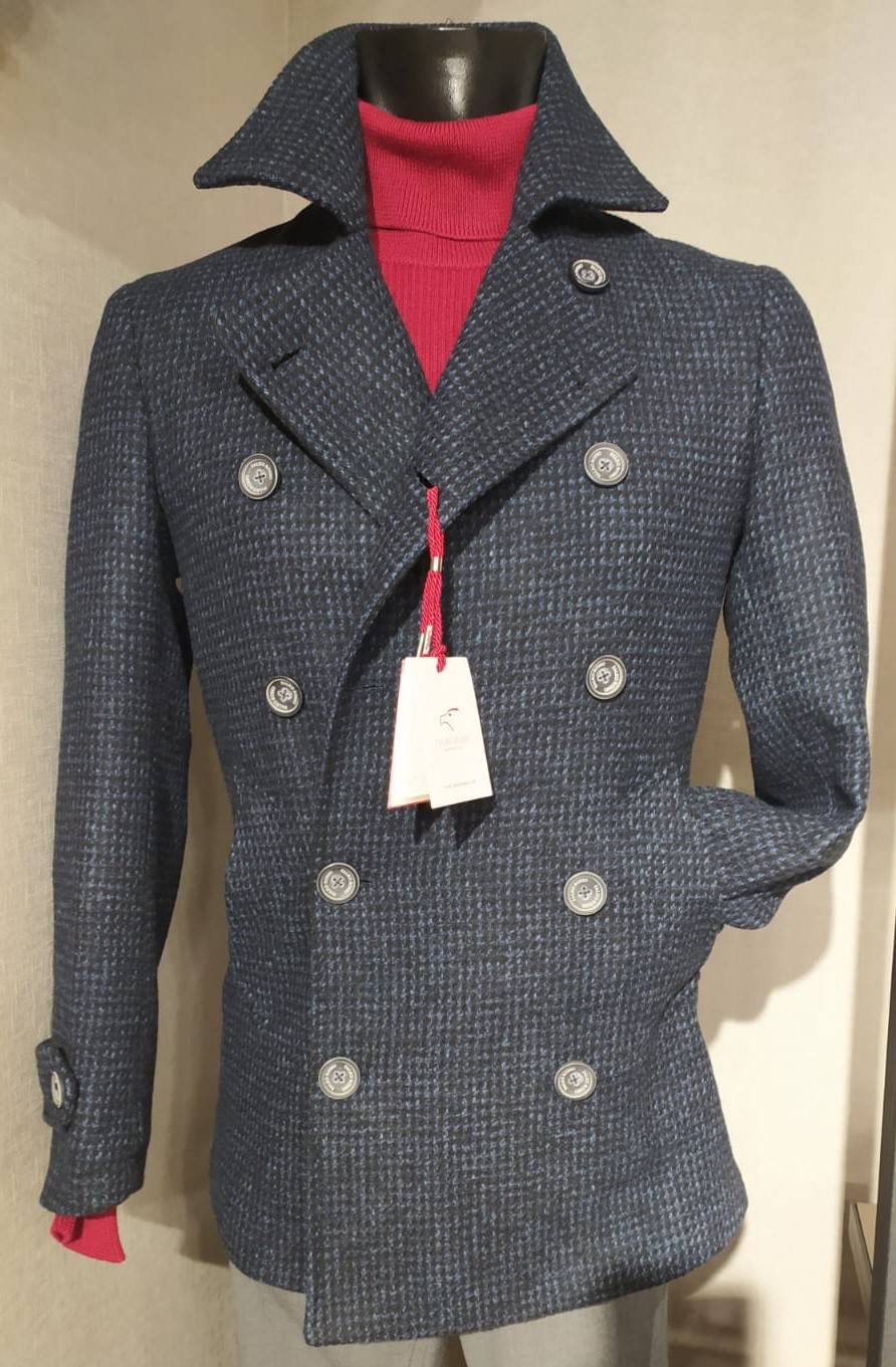 Falko Rosso Peacoat cappotto giaccone moda slim fit falko rosso Nuova