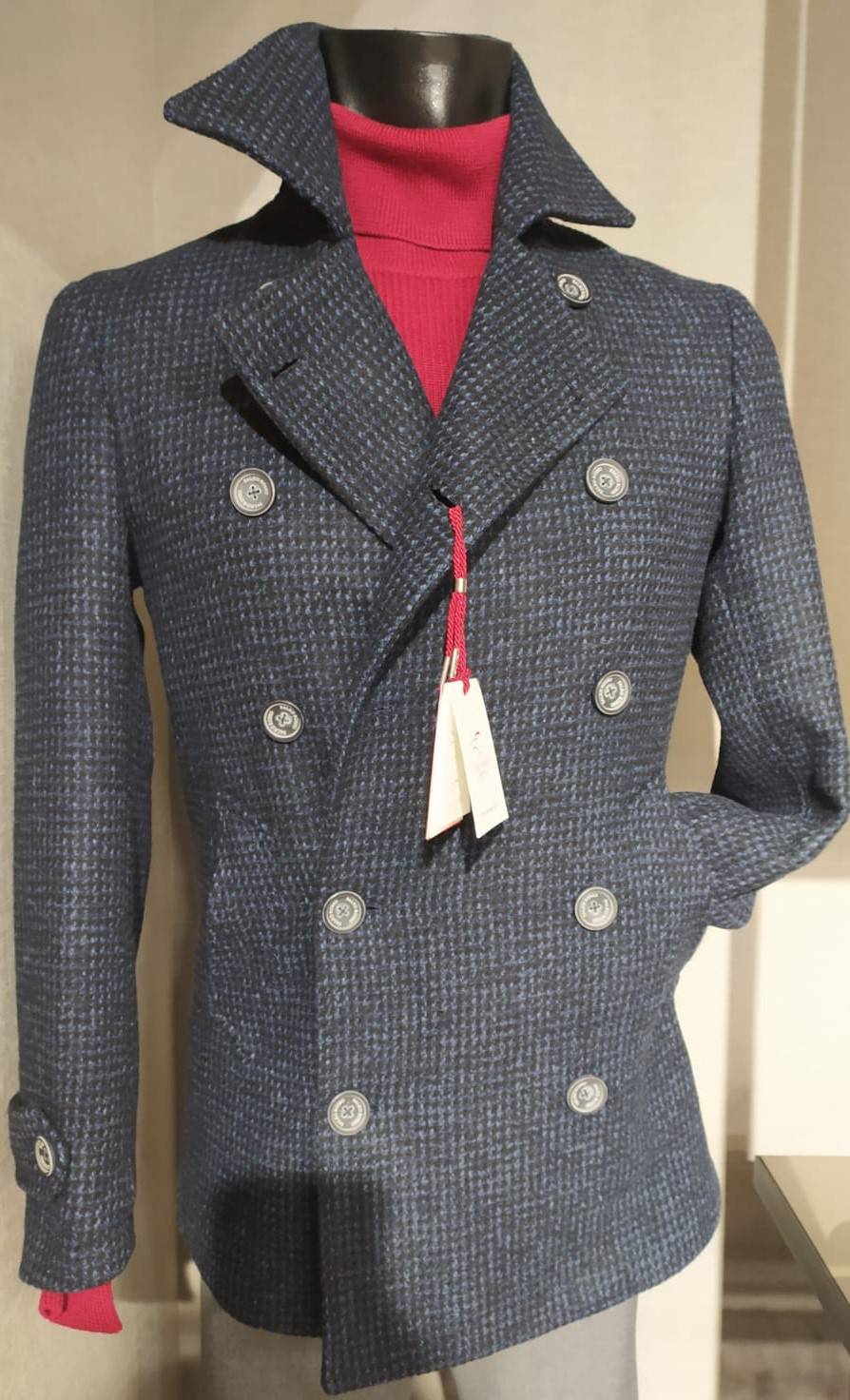 Falko Rosso Peacoat cappotto giaccone moda slim fit falko rosso Nuova