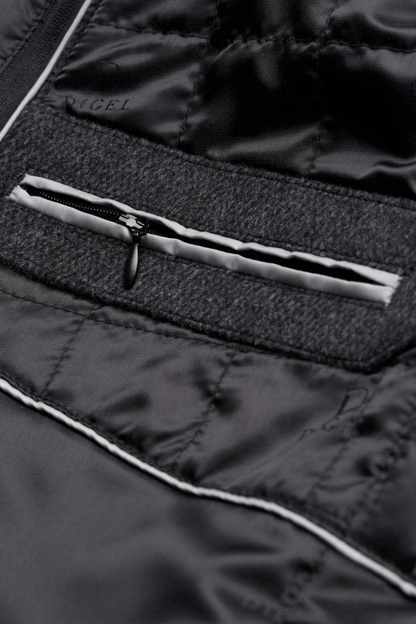 Digel Cappotto grigio scuro digel con pettorina antivento staccabile 2025