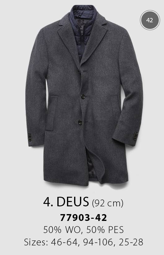 Digel Cappotto grigio scuro digel con pettorina antivento staccabile 2025