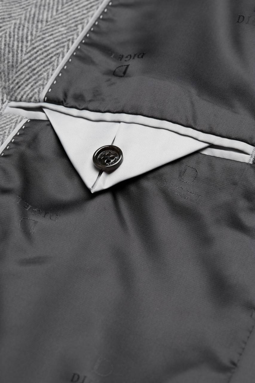 Digel Cappotto spigato grigio chiaro digel Italy