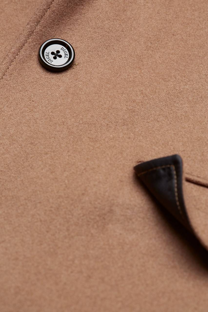Digel Cappotto cammello digel con pettorina antivento staccabile Italia