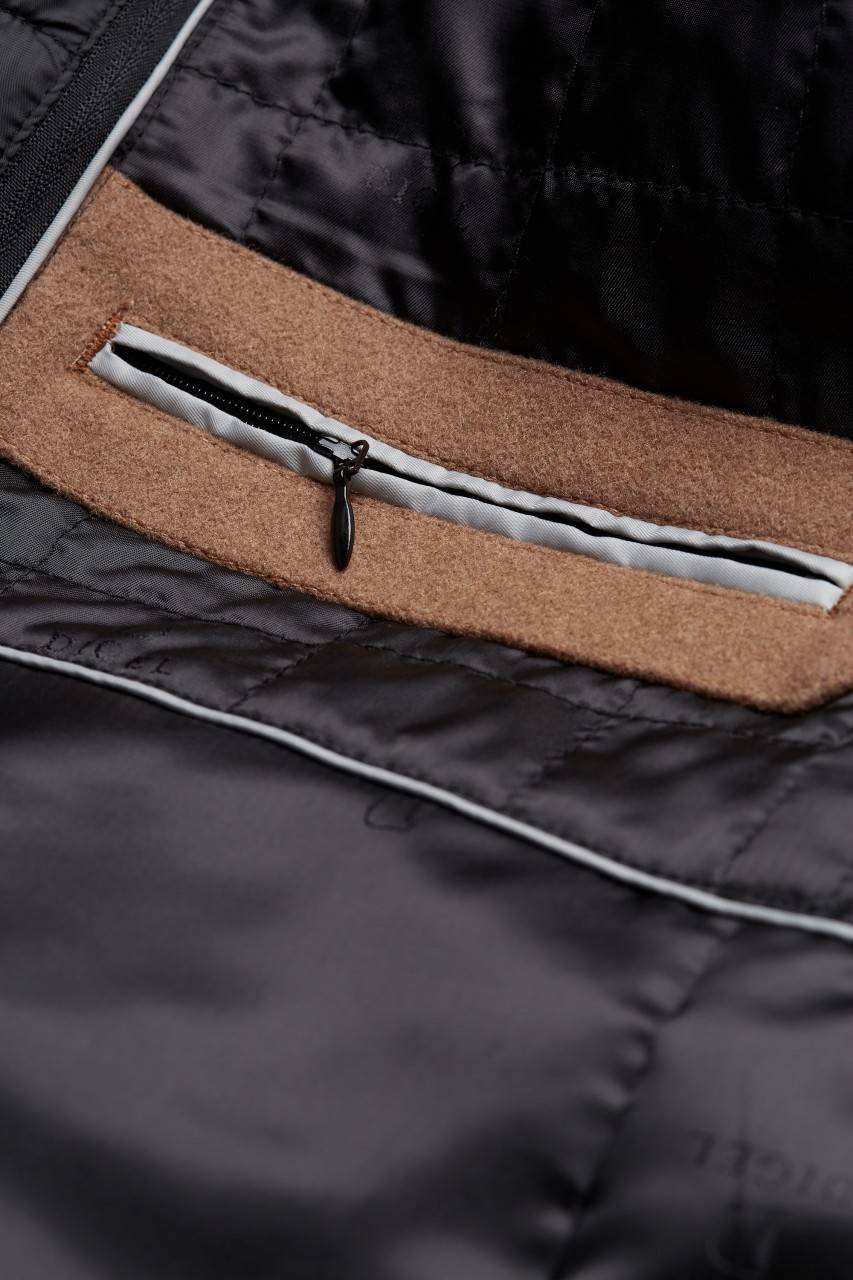 Digel Cappotto cammello digel con pettorina antivento staccabile Italia