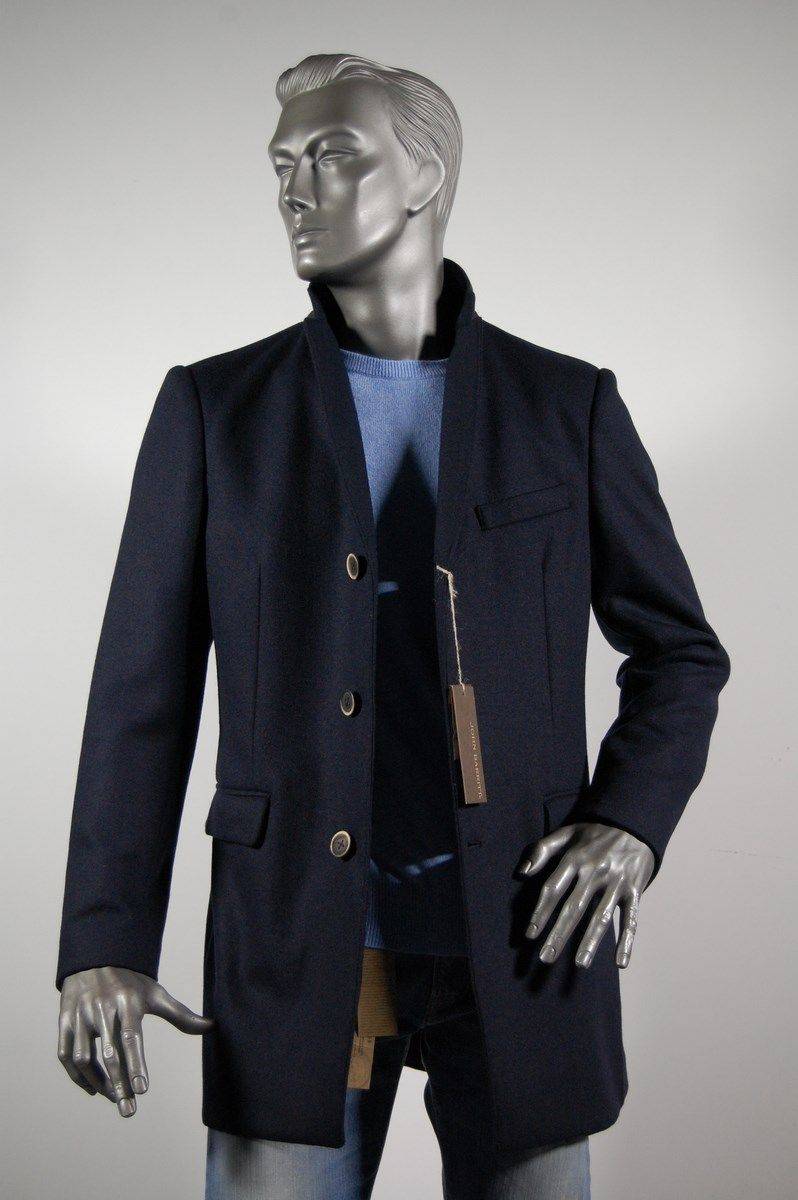 John Barritt Cappotto moda uomo slim fit blu john barritt Trasporto libero internazionale