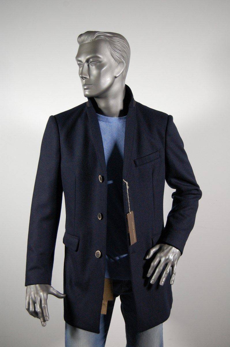 John Barritt Cappotto moda uomo slim fit blu john barritt Trasporto libero internazionale