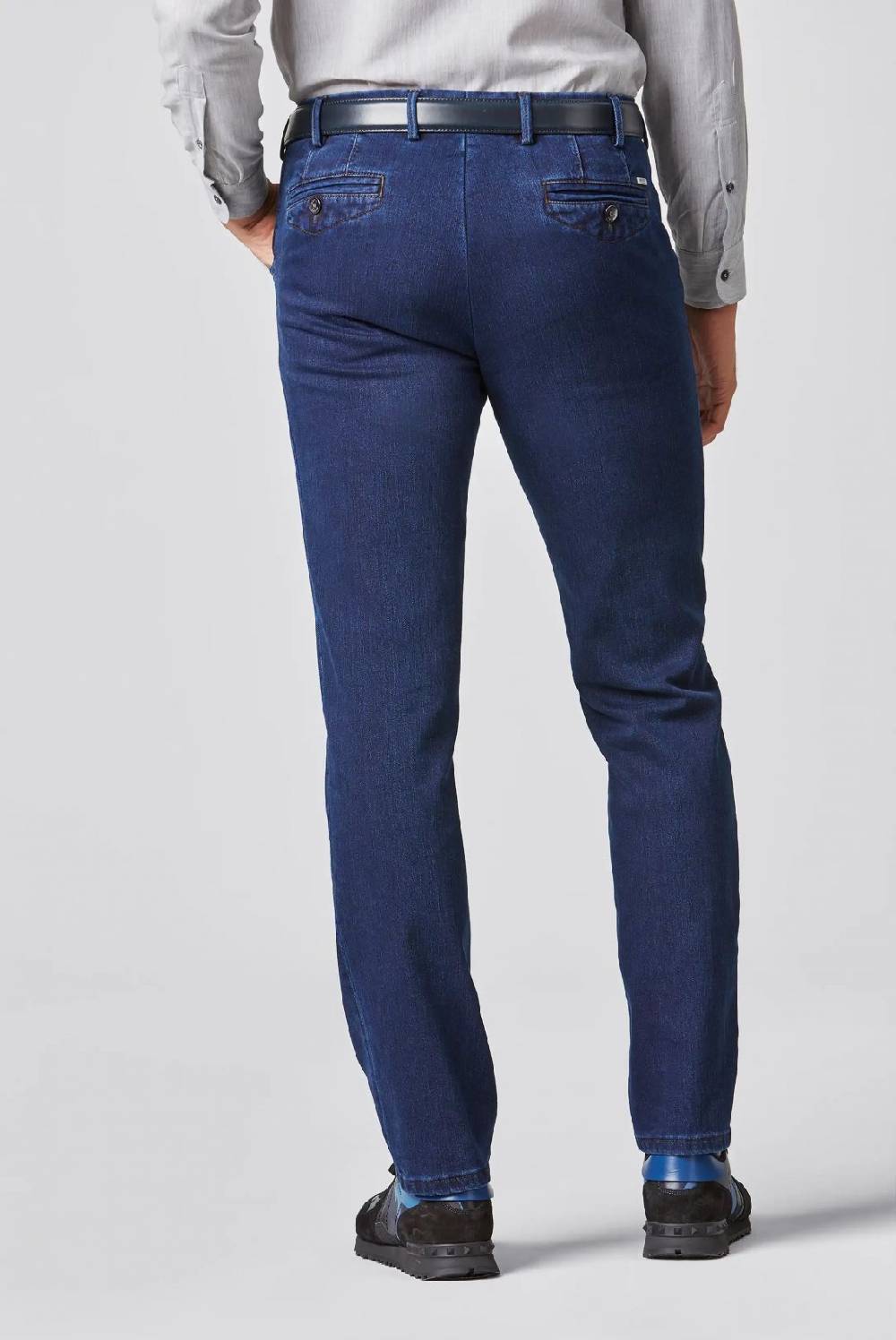 Meyer Jeans blu scuro meyer cotone e lana modern fit Vendita